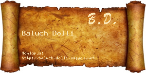 Baluch Dolli névjegykártya